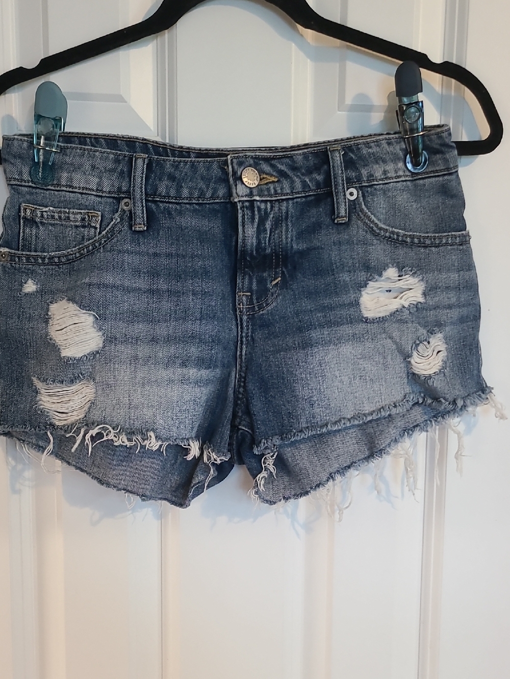 Lucky Brand Distressed Light Blue Denim Cutoff Shorts